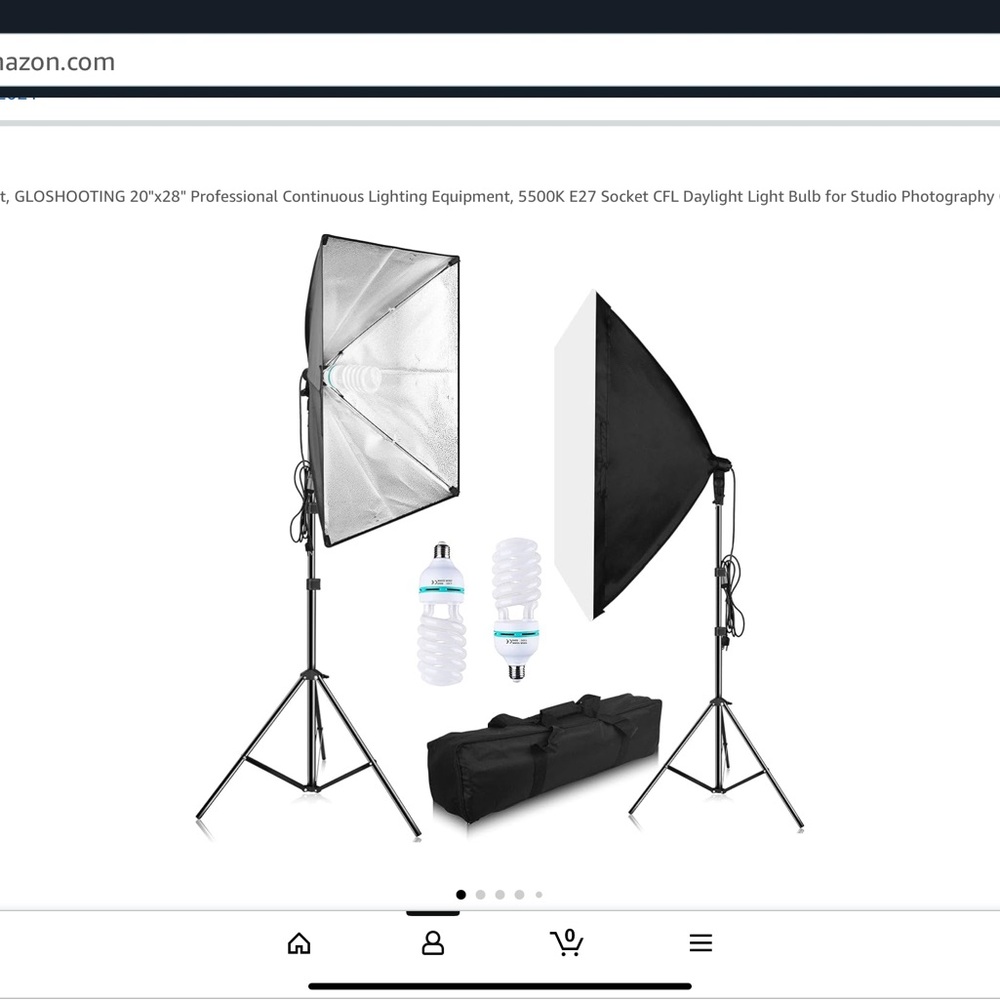 Black Photography Softbox Kit